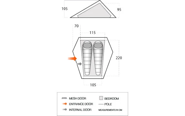 Vango Heddon 100 Tente Légère 1 Personne 4 Vango Heddon 100 Tente Légère 1 Personne – Image 2