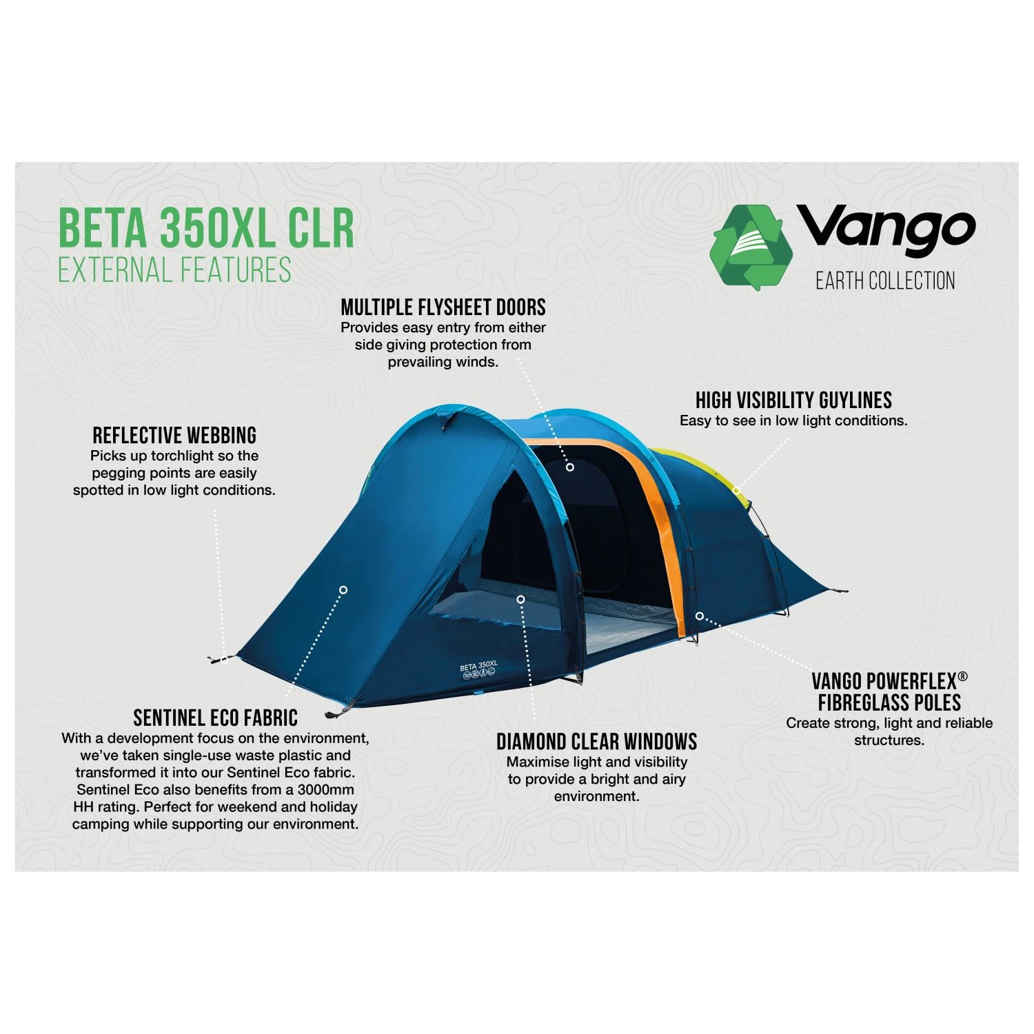Vango Beta 350XL CLR - Tente 3 Places 5 Vango Beta 350XL CLR - Tente 3 Places – Image 3