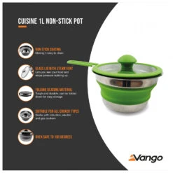 Vango Cuisine 1L Non-Stick Pot - Popote -Vango Soldes Boutique vango cuisine 1l non stick pot popote detail 6