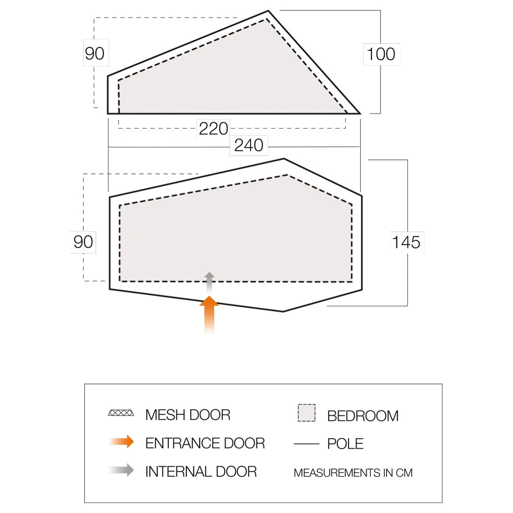 Vango F10 Hydrogen Air - Tente 1 Place 4 Vango F10 Hydrogen Air - Tente 1 Place – Image 2