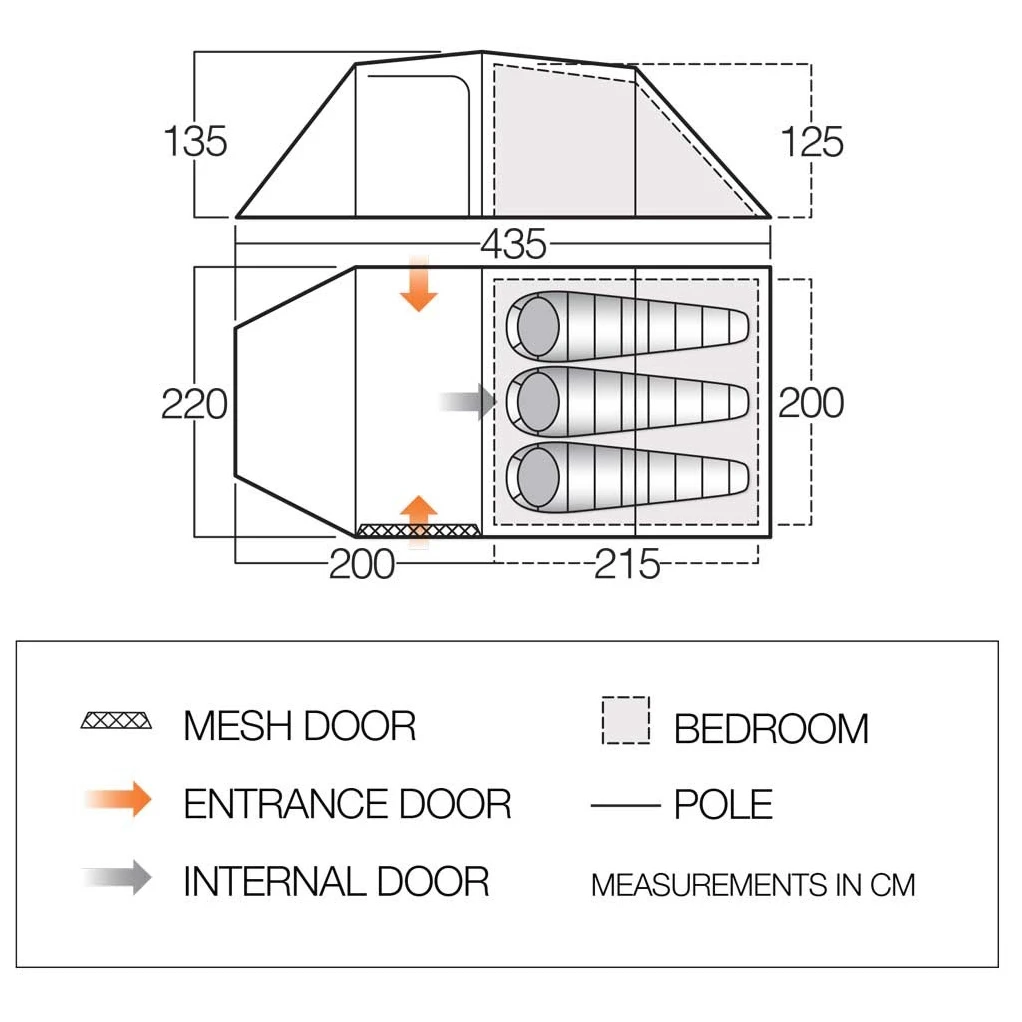 Vango Omega 350 - Tente 3 Places