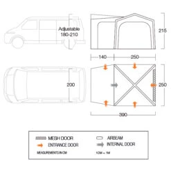 Vango Tailgate AirHub Low - Auvent Camping-car