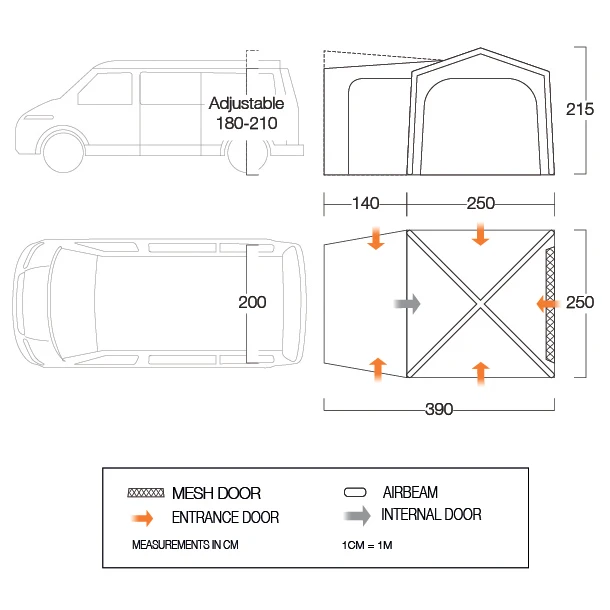 Vango Tailgate AirHub Low - Auvent Camping-car 3 Vango Tailgate AirHub Low - Auvent Camping-car