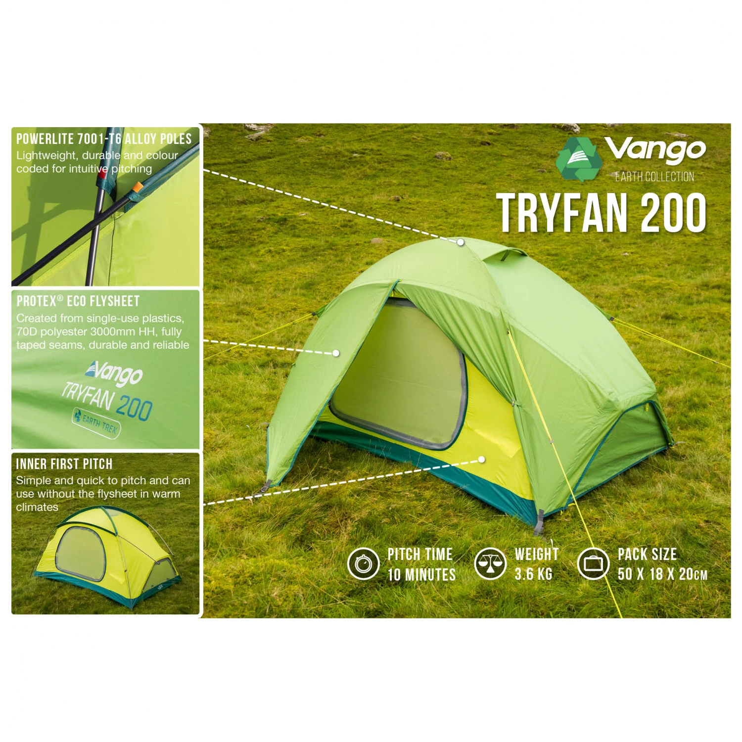 Vango Tryfan 200 - Tente 2 Places 6 Vango Tryfan 200 - Tente 2 Places – Image 4